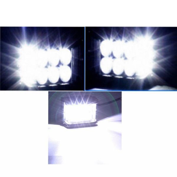 

car headlights led waterproof work light bars spot flood beam for ffroad boat tractor truck headlight three face glowing