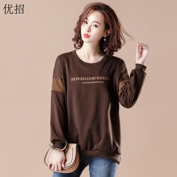 

oversize korean sweatshirt women autumn winter plus size casual velvet thickening pullover o neck pull femme women's hoodies & sweatshi, Black