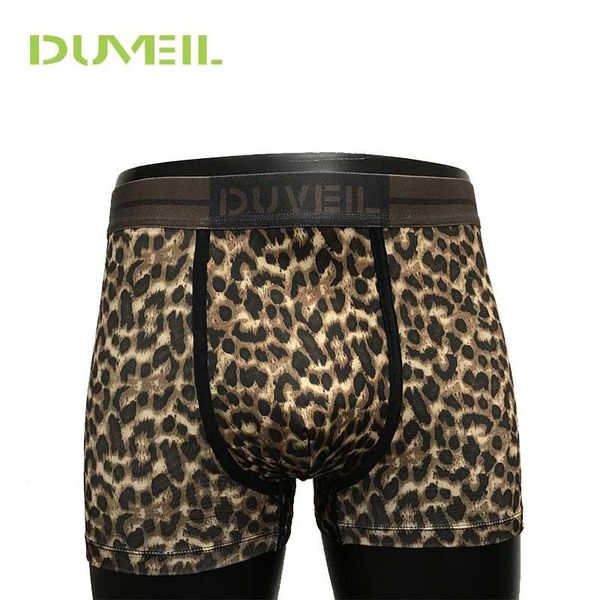 

gym clothing 2pieces/lot men nylon leopard printed sports underwear flexible four corners underpants 3d convex soft boxer shorts, White;black