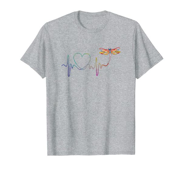 

lovely dragonflies heartbeat t shirt, White;black
