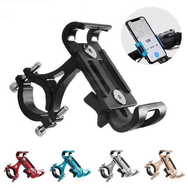 

cell phone mounts & holders aluminum alloy bicycle holder mount cycling bike handlebar stand clip anti-slip bracket support for universal ce