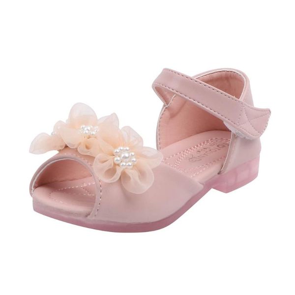 

sandals telotuny toddler infant kids baby girls pearl floral party leather princess shoes children jun13, Black;red
