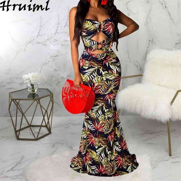 

womens dresses arrival digital printing fashion wind-wrapped breast dress hollow out floor-length clothes 210513, Black;gray