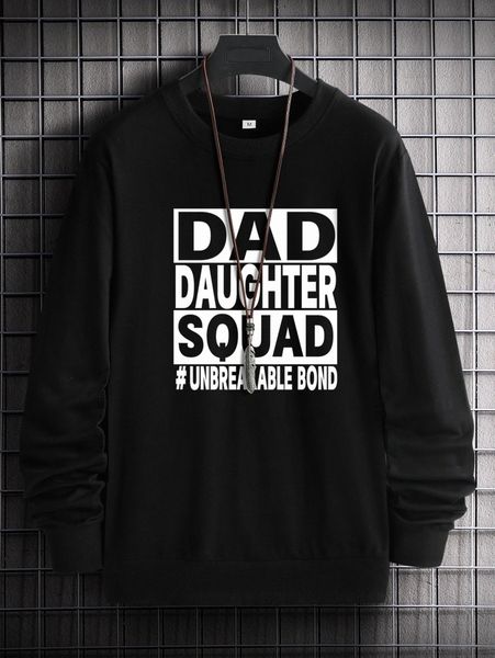 

men letter graphic pullover t2nr#, Black