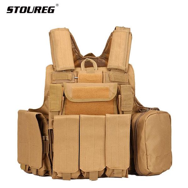 

hunting jackets nylon waterproof outdoor tactical soft vest,molle climbing protective plate vest,mens sports cs wargame military vest, Camo;black