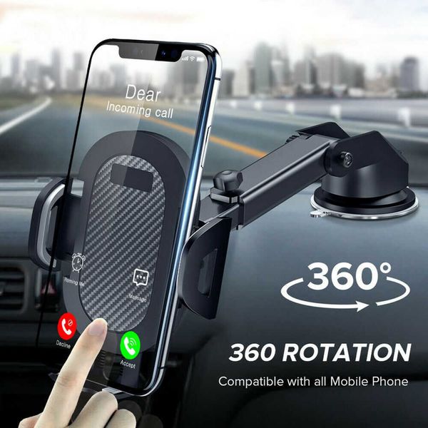 Автомобильный держатель для телефона на присоске, подставка для GPS-телефона, поддержка мобильных сотовых телефонов для iPhone 12 11 Pro Max X 7 8 Plus Xiaomi Redmi Huawei335p