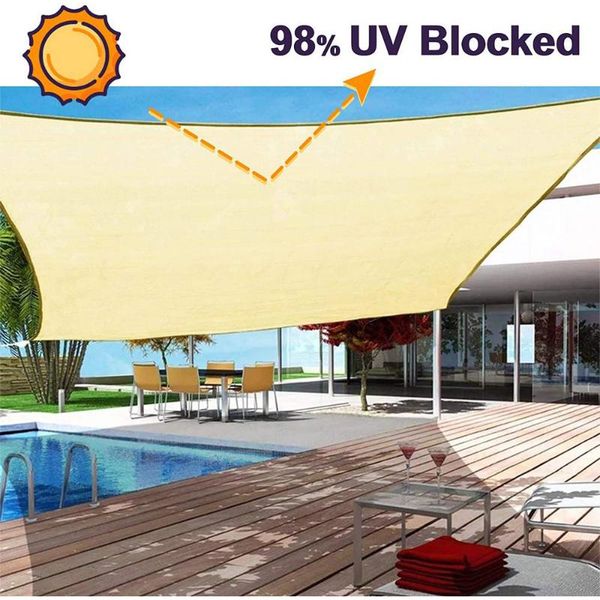 

sand sun shade sail rectangle canopy durable fabric uv block awning for outdoor patio garden backyard activities balcony decor tents and she