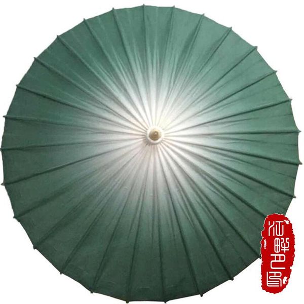 

umbrellas simple light deep green color oil paper umbrella house restaurant hanging decor parasol cosplay dance