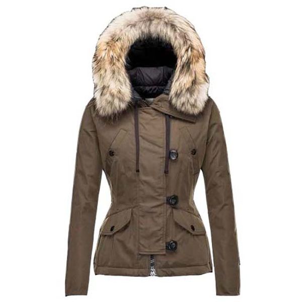 Jackets de inverno Down Lowen Women Designer Casacos pretos marrom marrom slim