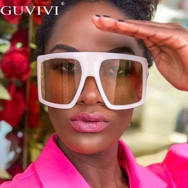 

one piece shield square sunglasses for women vintage oversized black pink sun glasses eyewear female cool blue shades, White;black