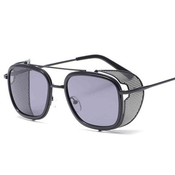 

new steampunk sunglass men's metal side windshield sunglassssw1, White;black