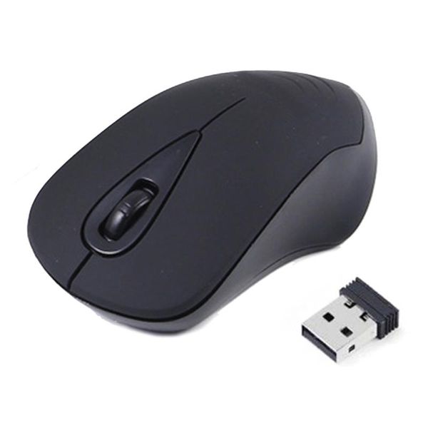 

2.4g optical mobile wireless mouse black with usb nano receiver 3 buttons 1200dpi level for work study and sport fan mice