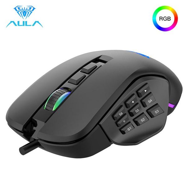 

gaming mouse rgb 10000dpi adjustable 9 side buttonsbacklit gamer mice macro programmable ergonomic