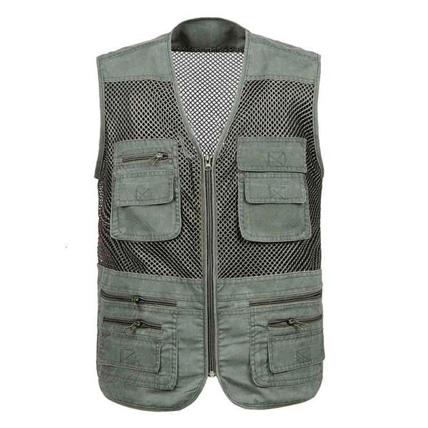 

men's jackets large size mesh quick-drying vests male with many pockets mens breathable multi-pocket fishing vest work sleeveless jacke, Black;brown