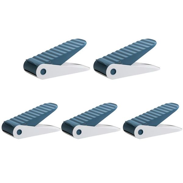 

clothing & wardrobe storage 5pcs blue pp closet holder slipper shoe slots organizer adjustable height box rack home bedroom sandals