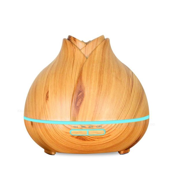

400ml air humidifier aroma essential oil diffuser wood grain ultrasonic cool mist for office home bedroom living room humidifiers