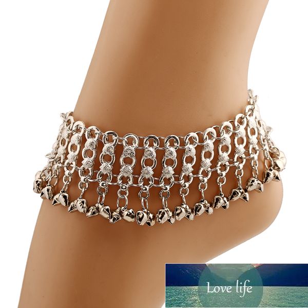 Sexy Summer Beach Encantos Anklets para Mulheres Adorável Prata Banhado Tassel Bells Braceletes Barefoot Sandálias Pé Corrente de Jóias Preço de Fábrica Preço Especialista