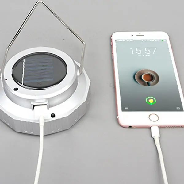 

3w usb camping light 350lm 360Â° rotation solar waterproof outdoor tents lamp