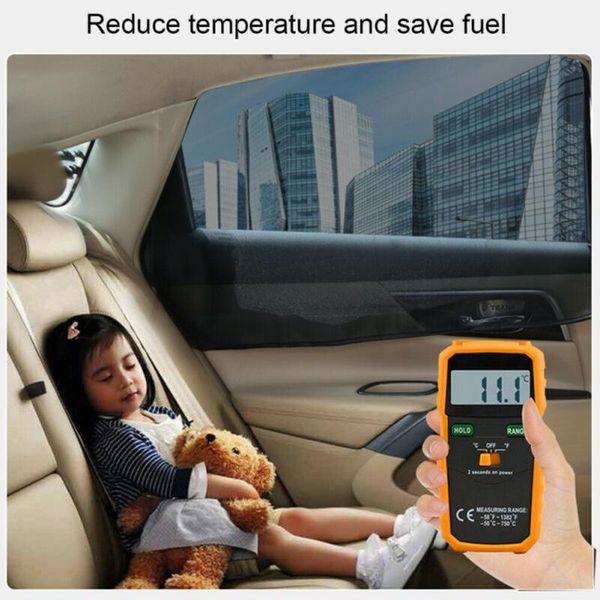 

car sunshade black front+rear magnetic mesh fabric side window uv protection visor