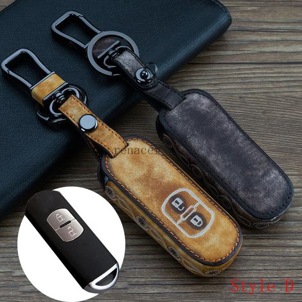 

keychains antique doodle auto car key cover case ring keychain for mazda 2 3 5 6 cx-3 cx-4 cx-5 cx-7 cx-9 atenza axela mx5, Silver