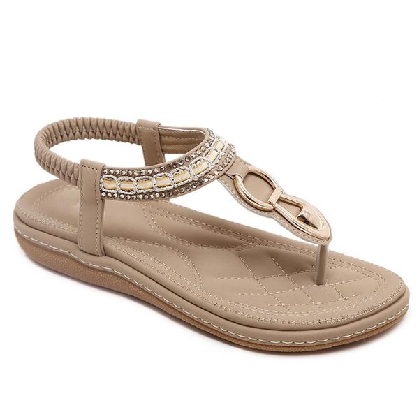 

sandals flat comfortable beach women 2021 wild fashion solid color, Black