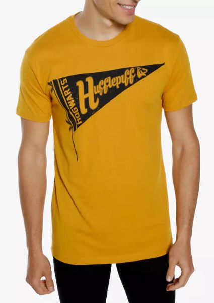 

harry potter hufflepuff pennant flag t-shirt new licensed & official, White;black