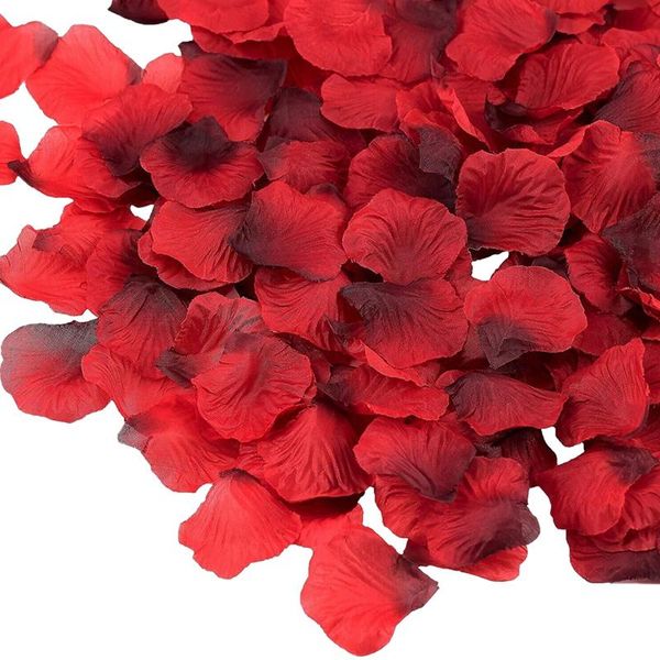 

decorative flowers & wreaths 7000 pieces dark red silk rose petals artificial flower for valentine day wedding decoration