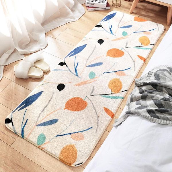 

creative pattern wool carpet home decor floor mat bedroom bedside rugs long anti-skid area rug doormat small fresh fluffy carpets