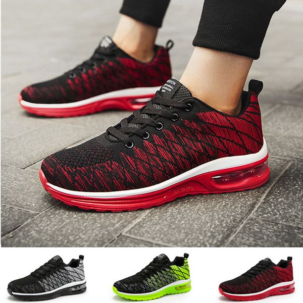 

luxury designer shoes casual men running shoes air cushion breathable male mesh sports shoes comfortable athletic trainers soft, Black