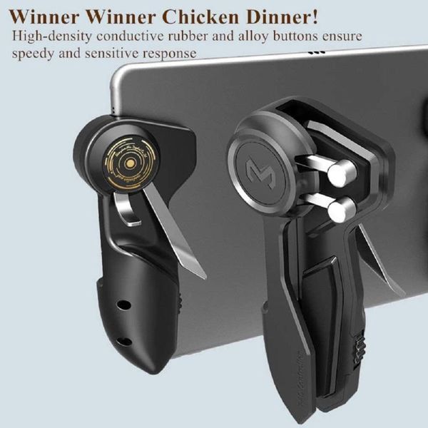 

game controllers & joysticks mobile pubg controller six finger joystick handle target button l1r1 shooter gamepad trigger for ipad tablet