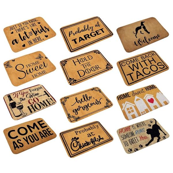 

carpets 40x60cm home funny non-slip door mat indoor bathroom kitchen washable rectangle floor carpet flannel surface letters rug