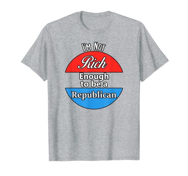 

pro democrat anti-trump funny pro liberal not rich circle t-shirt, White;black