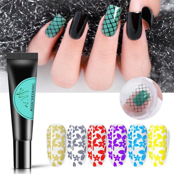 

nail art kits 12 color stamping gel painted rubber hose printing template diy design manicure glue 8ml tslm1