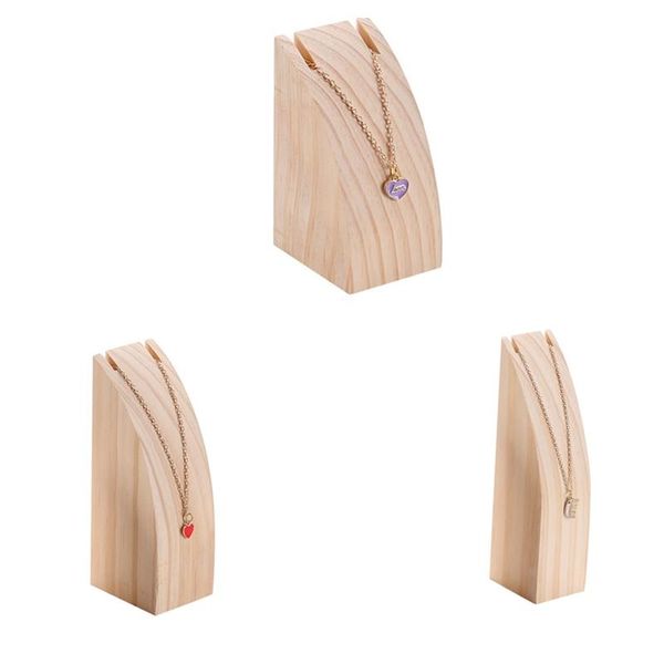 

jewelry pouches, bags necklace display stand pendant clavicle chain storage wooden, Pink;blue