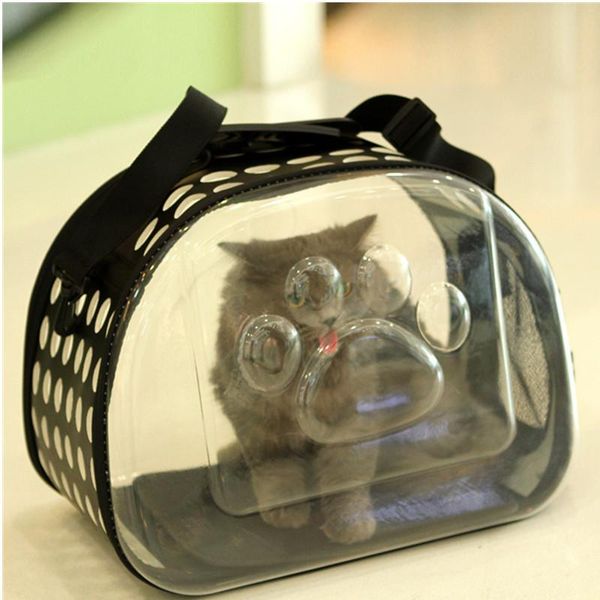 

cat carriers,crates & houses transparent pet bag fashion oblique cross out foldable washable four seasons universal comfortable and spacious