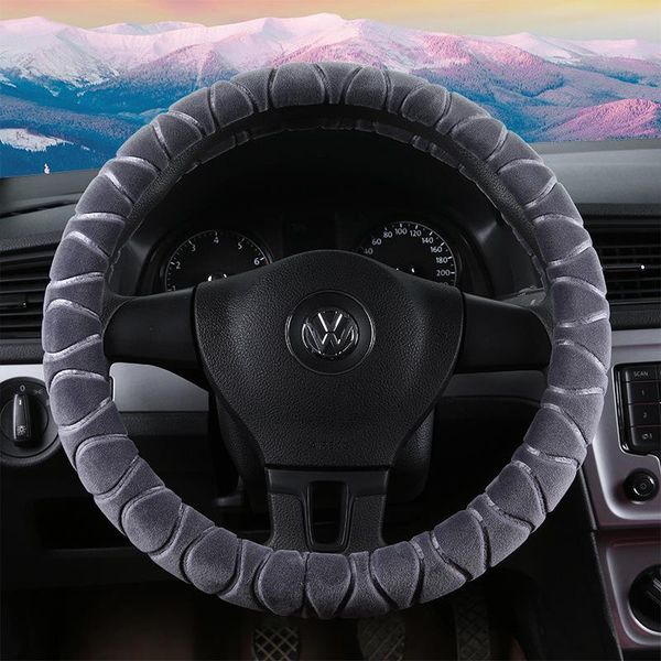 

steering wheel covers plush cover car handle set environmental protection rubber ring winter flannel