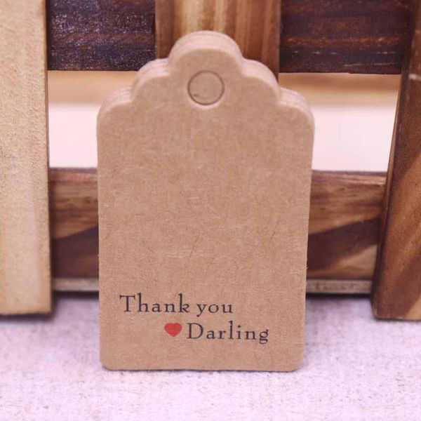 

gift wrap sale 5x3cm 100pcs scalloped kraft paper card, brown tag, wedding favour diy luggage price label