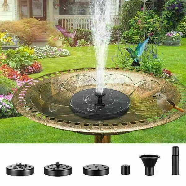 

1.4w solar powered fountain pump floating pond decoration garden bird bath fish tank water outdoor decor decorations