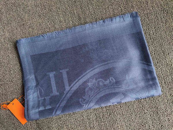 

fashionable and elegant vintage silk wool 180*70cm women's seasonal scarves and shawls can be wholesale h1120, Blue;gray