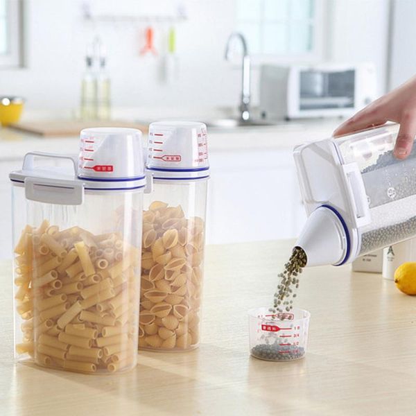 

storage bottles & jars sealed rice barrel moisture proof box household kitchen flour saving wheel bucket stocks holder
