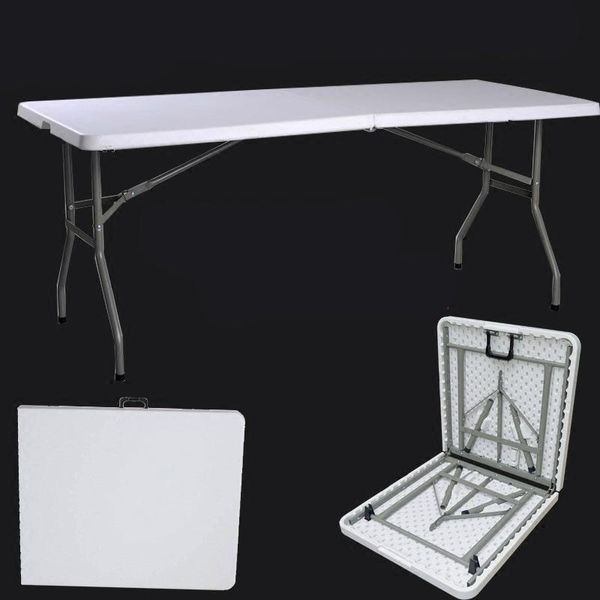 

outdoor dinner table picnic multifunction simple desk light portable foldable camping with handle household long camp furniture