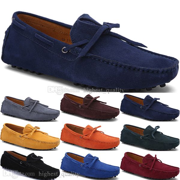 

112 new fashion mens casual shoes leather british style spring couple genuine peas scrub men drive lazy man overshoes outdoor comfortable br, Black