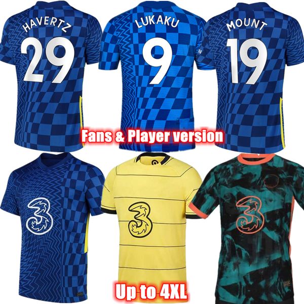 

lukaku havertz mount soccer jerseys pulisic kante werner chilwell hudson-odoi 2021 2022 football shirt 21 22 men + kids kit sets uniforms aw, Black