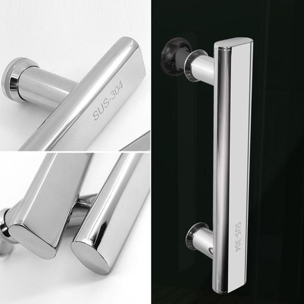 

handles & pulls stainless steel chrome shower door or knobs for enclosures 220mm household bathroom glass handle