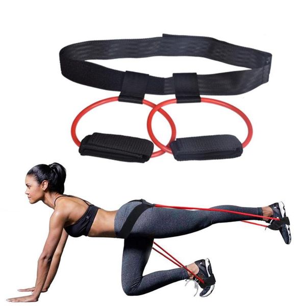 

women 30lb hip trainer bubooty belt resistance band body glute muscles exercise workout yoga elastic pull rope bands