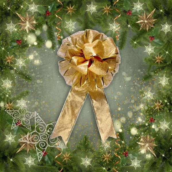 

christmas decorations pull bow ribbon gift packing flower bowknot party wedding car room decoration festival indoor outdoor