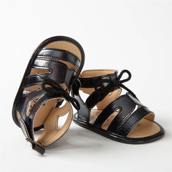 

Baby Girls Lacing Sandals Soft Non-Slip Rubber Sole Flat Walking Shoes Baby Sandals Shoes Toddlers Summer Kids Shoes Sandal 2021, Black