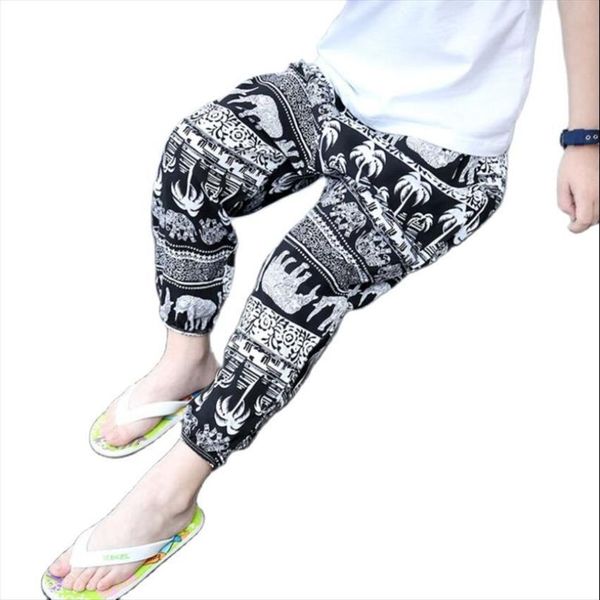 

summer active pants baby girls boys leggings 2 11y kids sport thin loosen children bloomers toddler homeware outwear, Blue