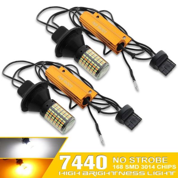 

car 1 pair turn signal light 168-smd 30w per 7440 accessories canbus error headlights
