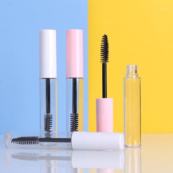 

sale 1/5pcs 10ml empty mascara tubes pink color eyelash vials plastic refillable bottle diy cosmetics castor oil container1
